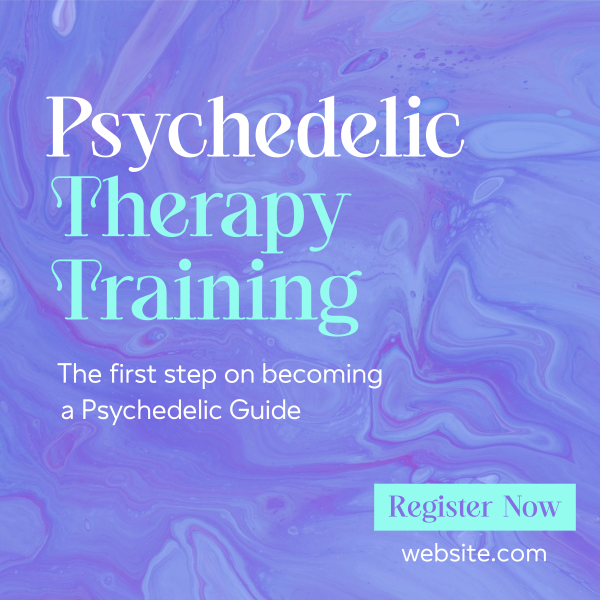 Psychedelic Therapy Training Instagram Post Design