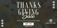 Thanksgiving Leaves Sale Twitter Post Design