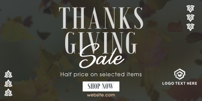 Thanksgiving Leaves Sale Twitter Post Image Preview