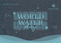 Quirky World Water Day Postcard Design
