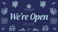 Generic Floral We're Open Animation Preview