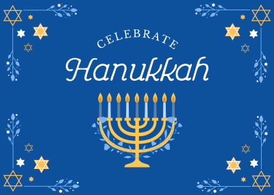 Hannukah Celebration Postcard Image Preview