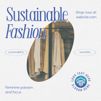 Clean Minimalist Sustainable Fashion Linkedin Post Image Preview