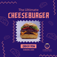 Classic Cheeseburger Instagram Post Design