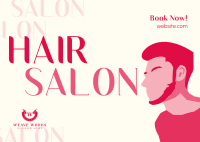 Minimalist Hair Salon Postcard Image Preview