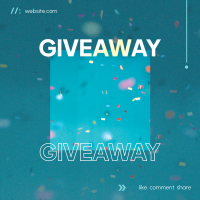 Giveaway Confetti Instagram Post Design