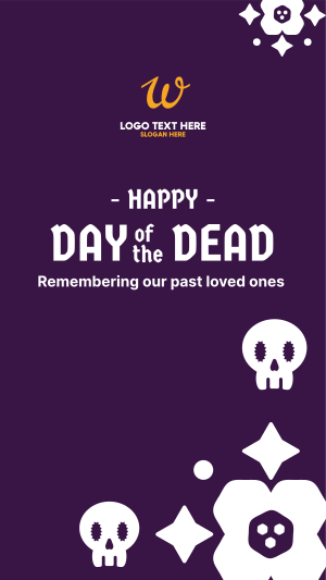 Day of the Dead Floral and Skull Pattern Instagram story Image Preview