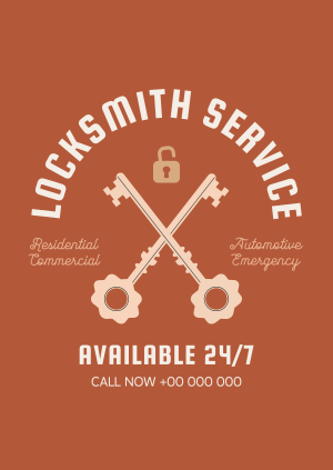 Vintage Locksmith Poster Image Preview