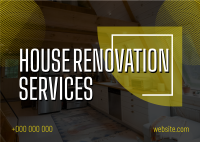 Sleek and Simple Home Renovation Postcard Image Preview