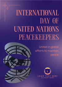 Minimalist Day of United Nations Peacekeepers Flyer Design
