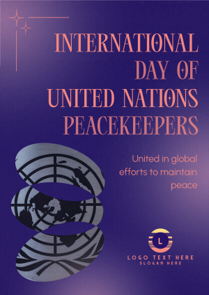 Minimalist Day of United Nations Peacekeepers Flyer Image Preview