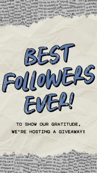 Grunge Thank You Followers Facebook Story Design