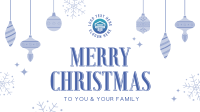 Merry Christmas Ornaments Facebook Event Cover Design