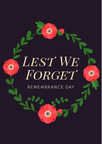 Geometric Poppy Remembrance Day Flyer Image Preview