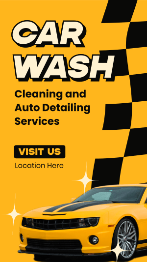Carwash Cleaning Service Instagram story Image Preview