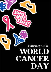 Cancer Day Stickers Poster Image Preview