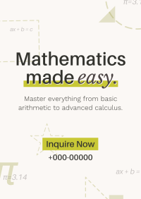  Mathematics Private Tutor Poster Preview