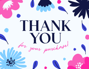 Dainty and Feminine Flowers Thank You Card Image Preview