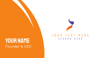 Gradient Purple Orange Flame Business Card Design