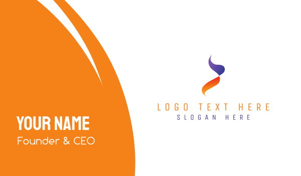 Gradient Purple Orange Flame Business Card Design Image Preview