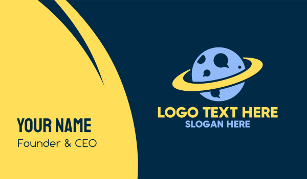 Galactic Planet Talk Business Card Design Image Preview