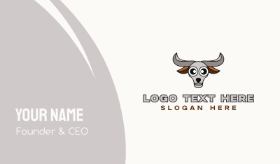 Grey Buffalo Head Business Card Image Preview