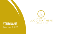 Golden Luxurious Round Lettermark Business Card Image Preview