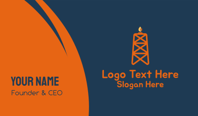 Oil Rig Fire Business Card