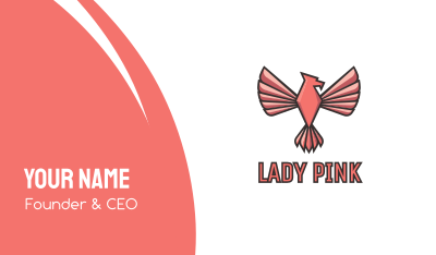 Pink Eagle Bird Business Card Image Preview