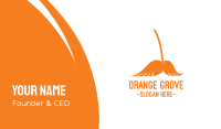 Orange Mustache Broom Business Card Image Preview