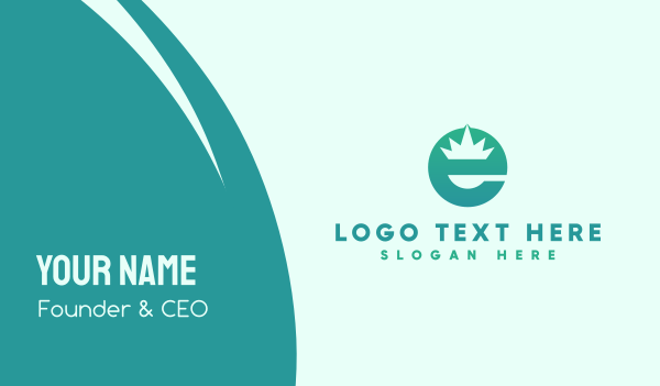 Crown Teal E Business Card Design Image Preview