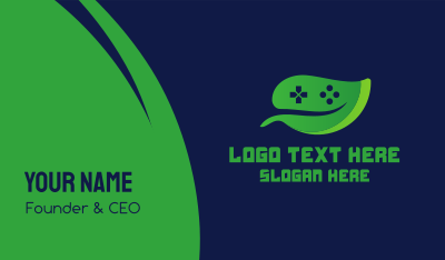 Video Game Leaf Business Card