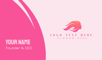 Pink Beauty Woman Business Card Design