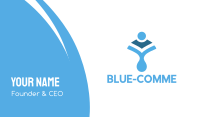 Blue Body Shape Business Card Image Preview