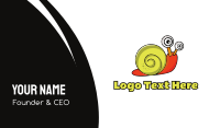 Yellow & Orange Snail  Business Card Image Preview