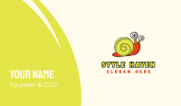 Yellow & Orange Snail  Business Card Image Preview
