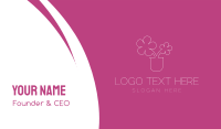 Flower Pot Outline Business Card Preview