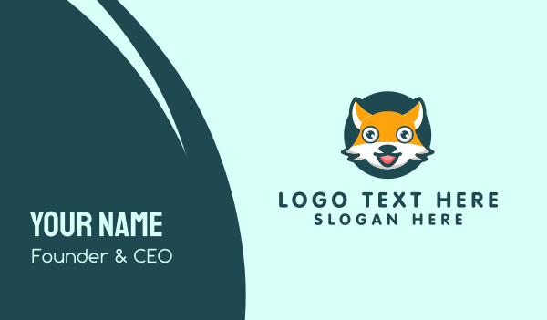 Cute Fox Mascot Business Card Design Image Preview