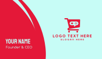 Red Gaming Store Cart Business Card Image Preview