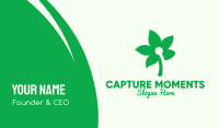 Simple Green Flower  Business Card Image Preview