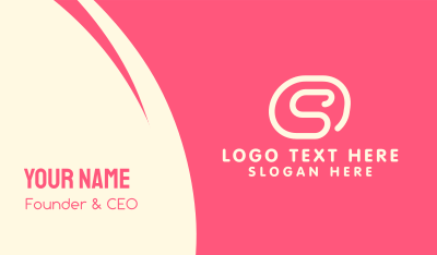 Swirly Letter S Business Card Image Preview