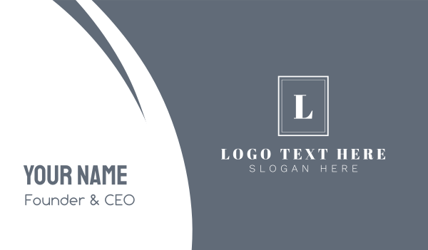 Elegant White C Business Card Design Image Preview