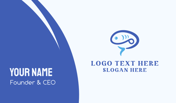 Blue Fish Business Card Design Image Preview
