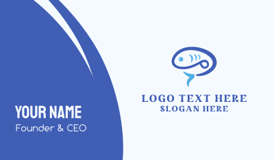 Blue Fish Business Card Image Preview