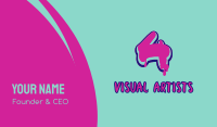 Paint Graffiti Number 4 Business Card Image Preview