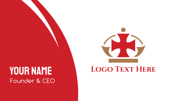 Red Royal Cross Business Card Design Image Preview