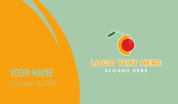 Tropical Fruit Juice Business Card Design Image Preview