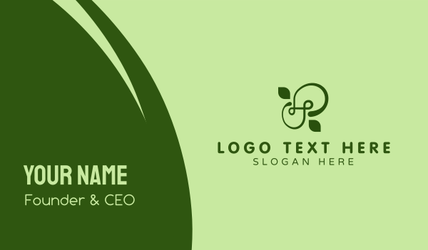 Natural Leaf Letter S  Business Card Design Image Preview