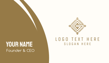 Elegant Pattern Letter G Business Card