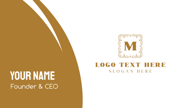 Luxurious Frame Lettermark Business Card Design Image Preview